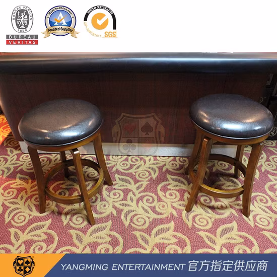 Imported Solid Wood Swivel Bar Chair Natural Environmentally Friendly Oak Casino Hotel High Bar Dining Chair
