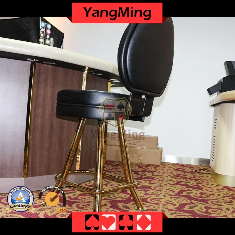 High-End Hotel and Bar Custom Casino Game Paramount Titanium High-Foot Rotating Slot VIP Bar Chair Ym-Dk04