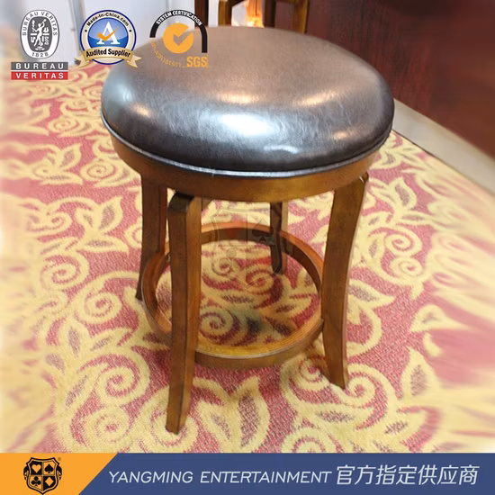 Imported Solid Wood Swivel Bar Chair Natural Environmentally Friendly Oak Casino Hotel High Bar Dining Chair